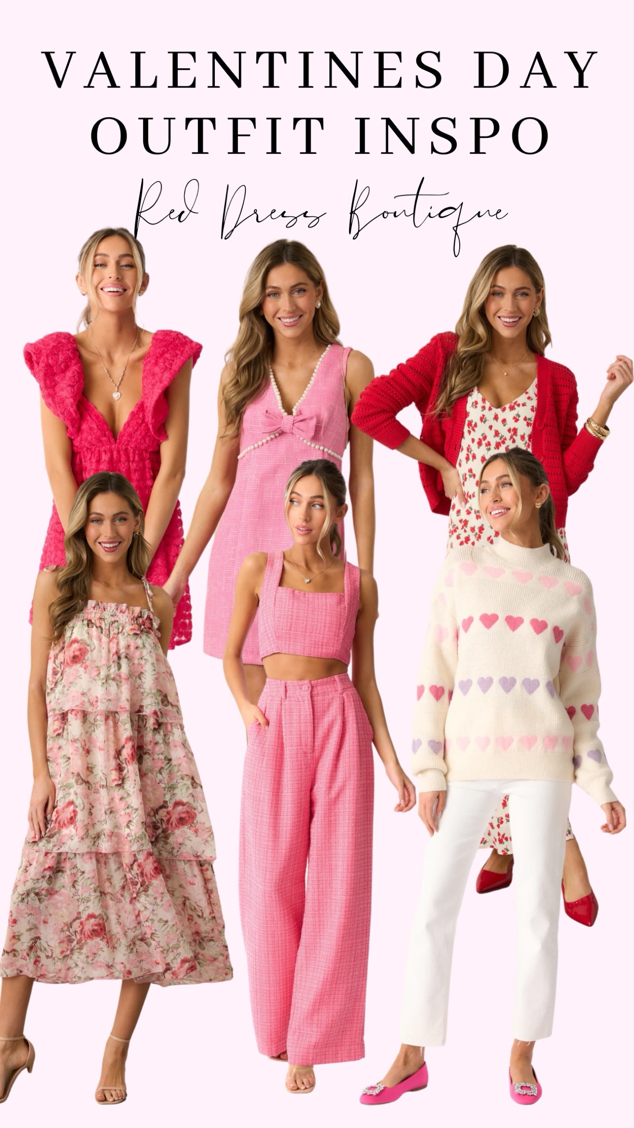 Some fabulous Valentines Day outfits ❤️🥰

#valentines #valentinesday #vday #valentinesdayoutfits #valentinesoutfits #vdayoutfits #dress #reddressboutique #pink #pinkdress #redoutfit #pinkoutfit #love #kiss #valentinesdate #datenight #daydate #date #dateoutfit 

#LTKFindsUnder50 #LTKGiftGuide #LTKSeasonal