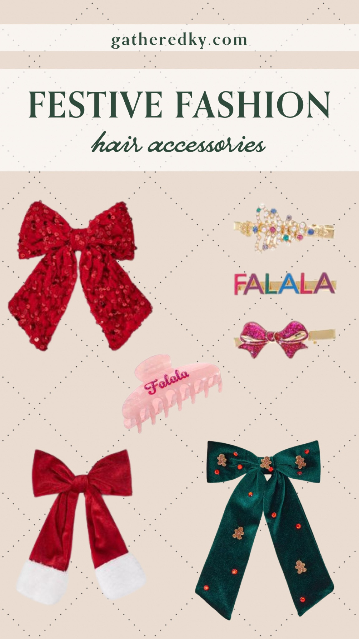 Festive Fashion: Hair Accessories 

#LTKHoliday #LTKStyleTip #LTKSeasonal