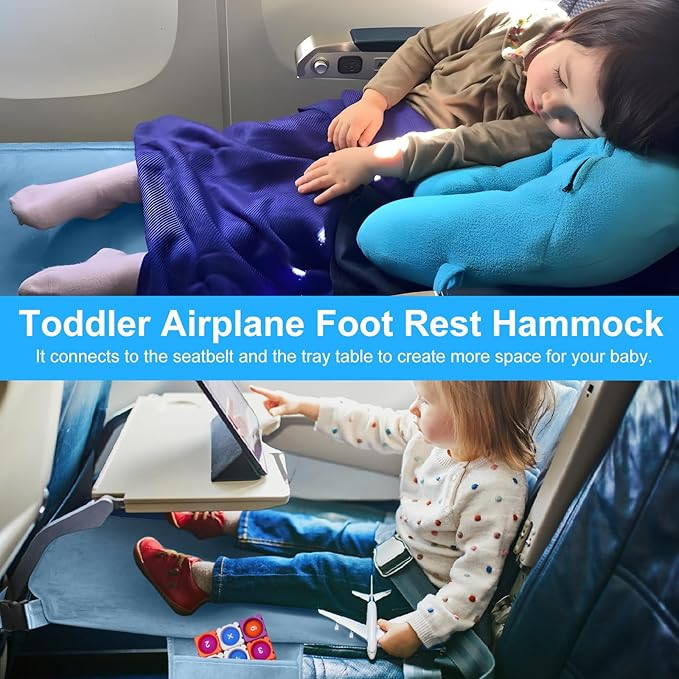 Toddler Airplane Bed, Kids Airplane Seat Extender Travel Bed, Kids Airplane Travel Essentials, Ai... | Amazon (US)