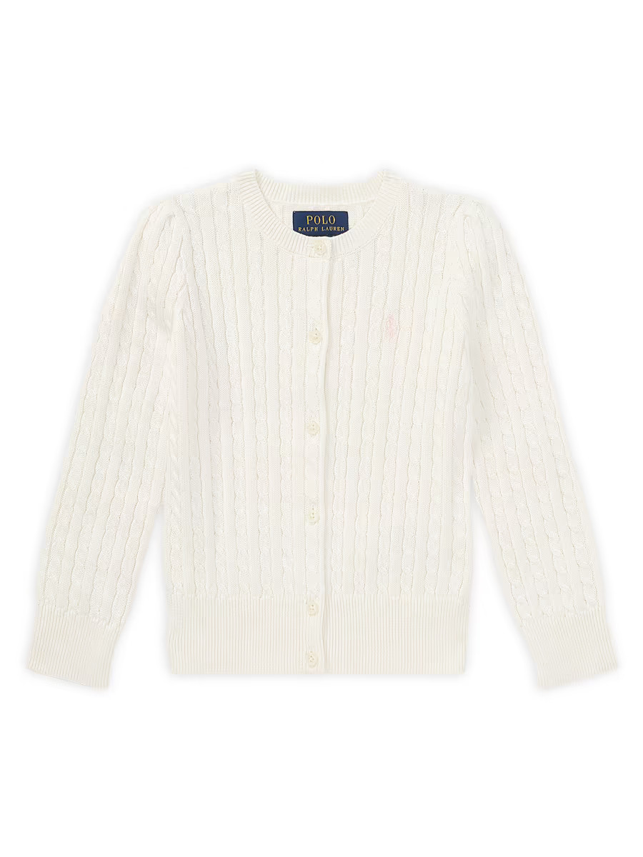 Polo Ralph Lauren Girl's Cable-Knit Cotton Cardigan | Saks Fifth Avenue | Saks Fifth Avenue