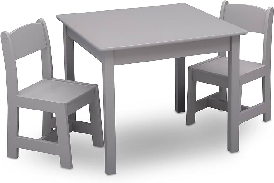 Delta Children MySize Kids Wood Table and Chair Set (2 Chairs Included) - Ideal for Arts & Crafts... | Amazon (US)