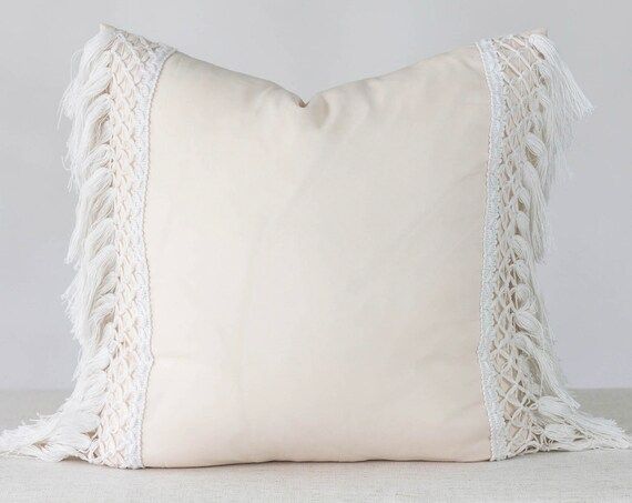 Blush Pillow | Blush Macrame Pillow Cover |  20x20 Pillow Cover | Accent Pillow | Throw Pillow | ... | Etsy (CAD)