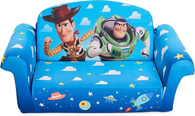 Marshmallow Furniture, Children's 2-in-1 Flip Open Foam Compressed Sofa, Disney's Toy Story | Amazon (US)