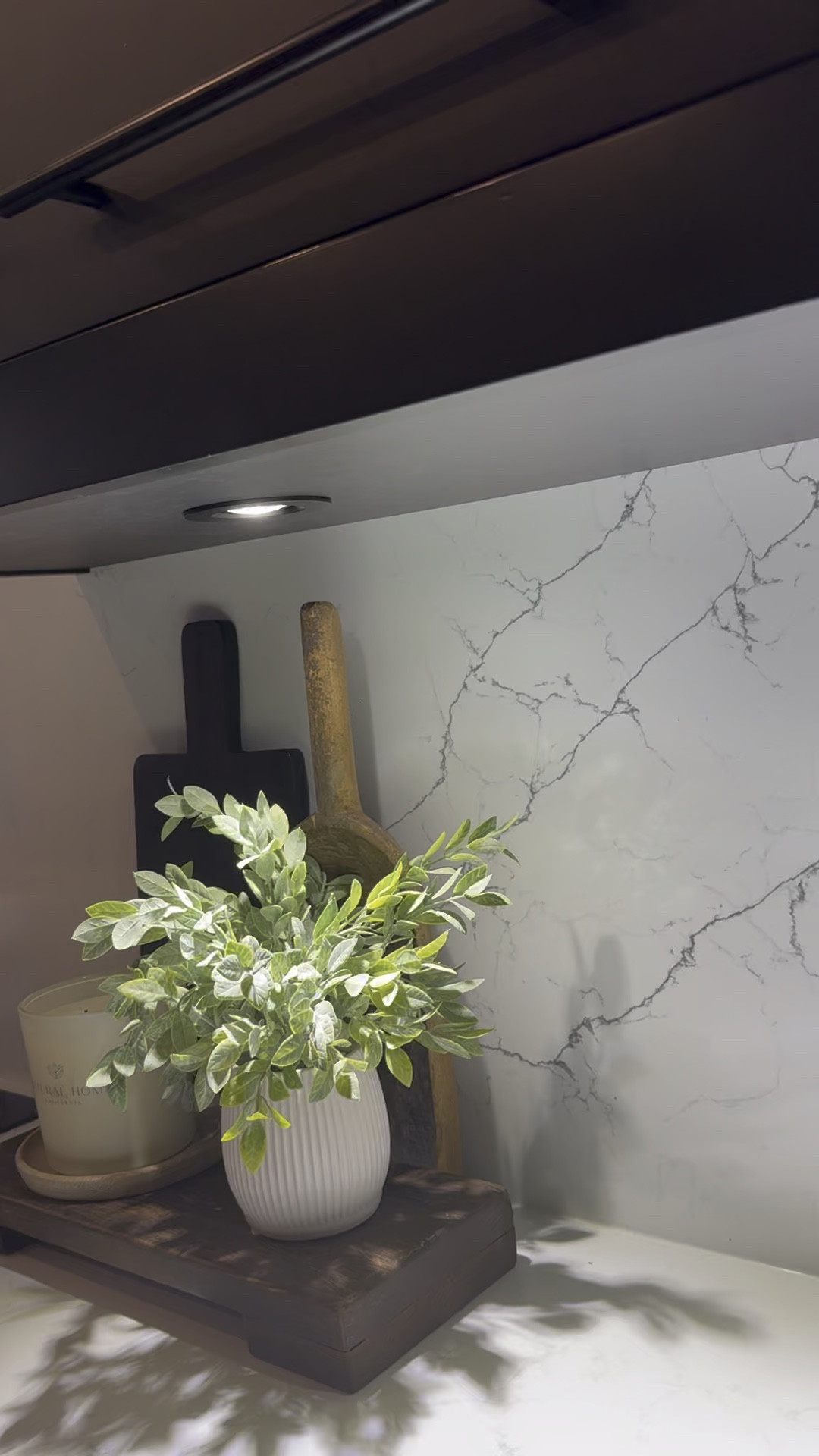 Upgrade your kitchen with these perfect black puck lights. We took off the undermount strip lighting and added these puck lights and filled in the cabinetry for a more finished lookk

#LTKMostLoved #LTKU #LTKHome