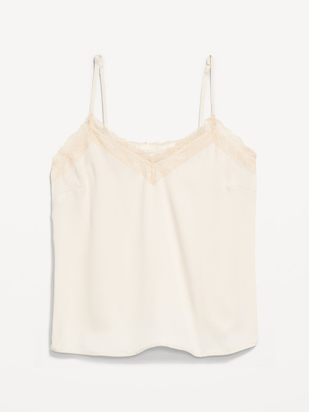 Lace-Trim Satin Cami Top | Old Navy (US)