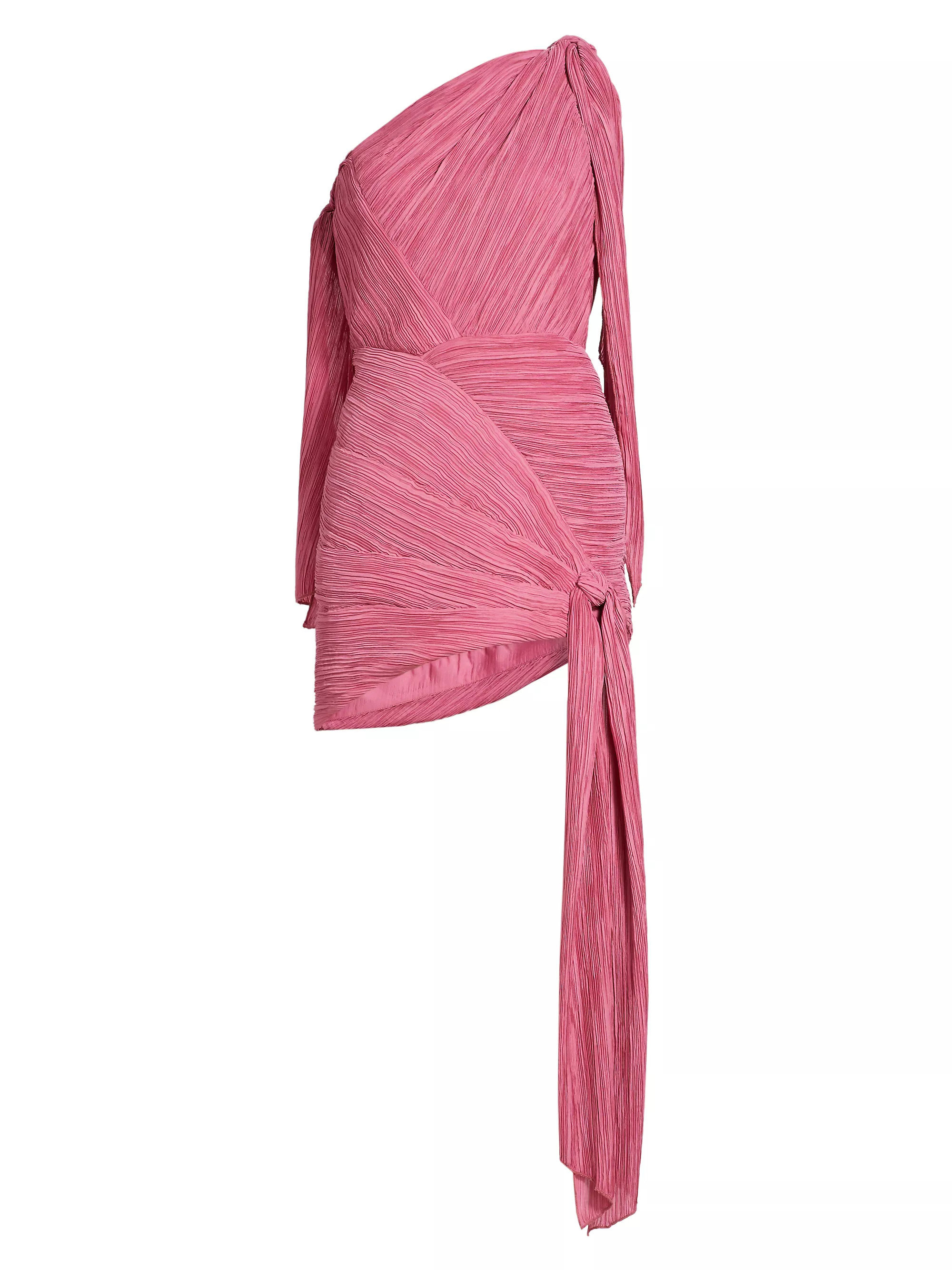 Wonder Pleated One-Shoulder Minidress | Saks Fifth Avenue