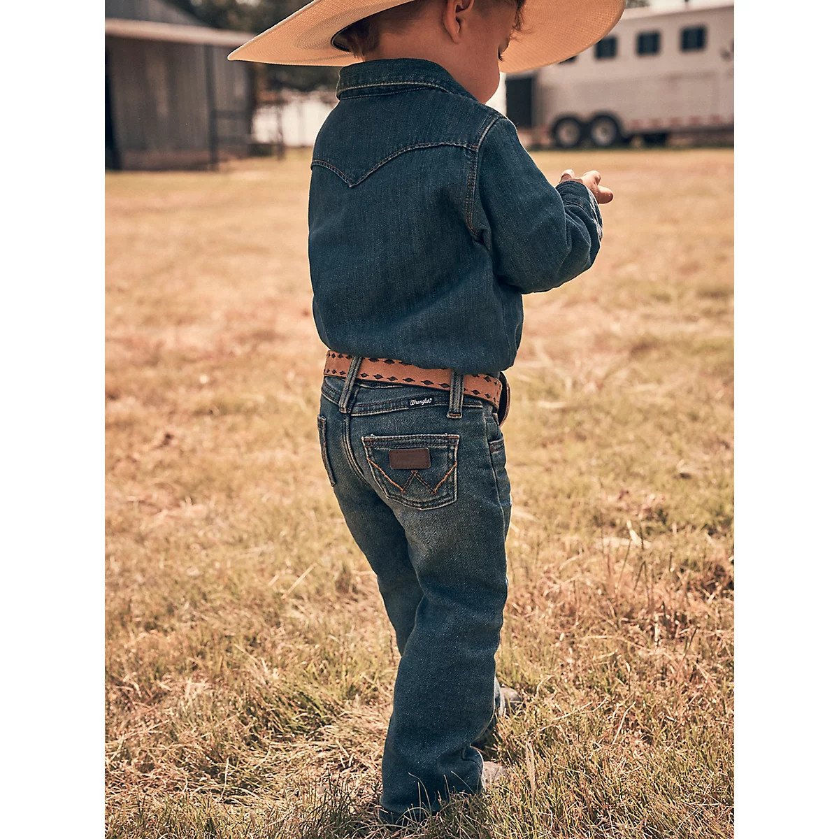 Little Boy's Stitched Pocket Western Jean in Ropin' | Wrangler