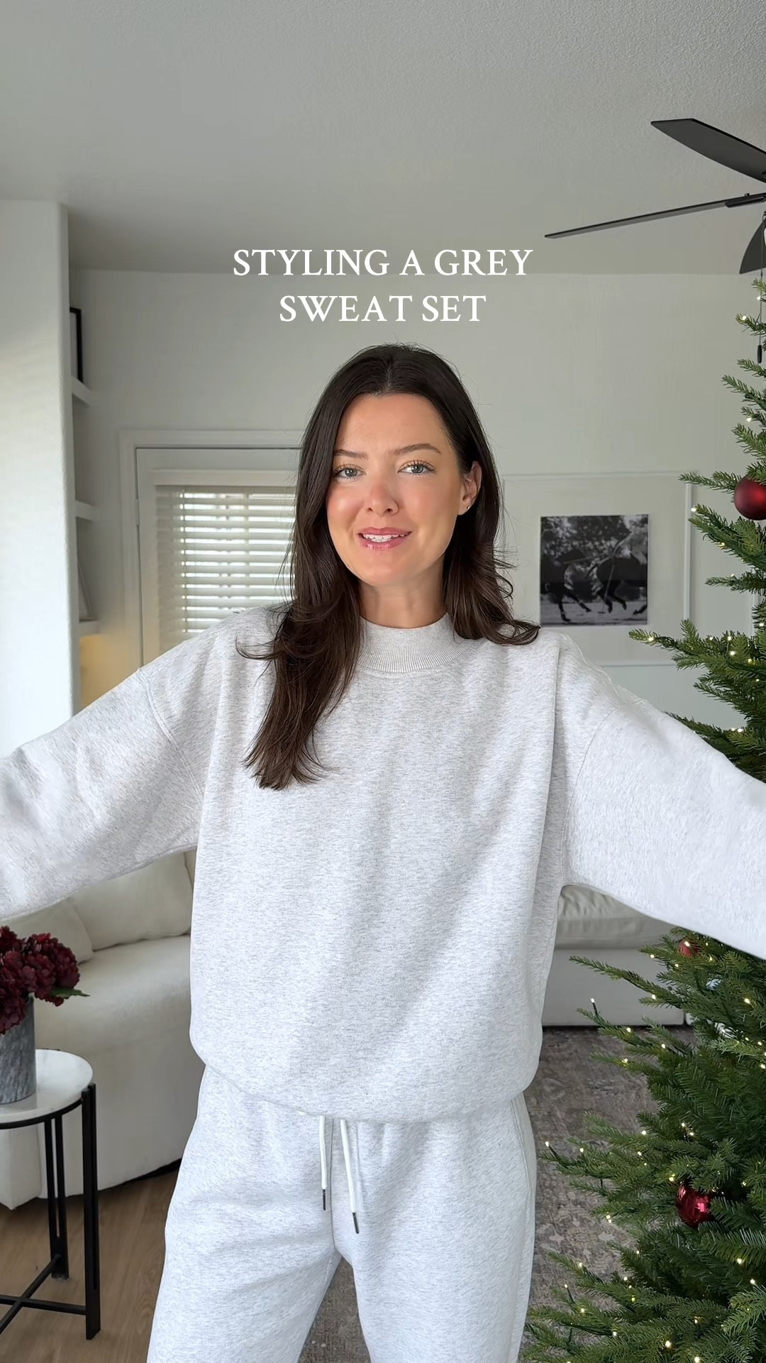 I’m 5’7” wearing a size SMALL regular length in the sweatpants and sweatshirt, and small in everything else too except for the red sweater which I got in a size medium  

#LTKootd #LTKFindsUnder100 #LTKSeasonal