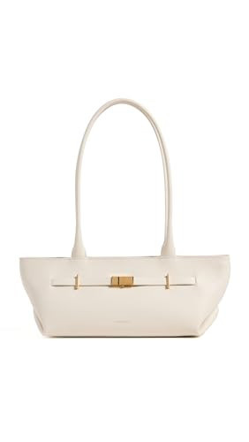 DeMellier Women's The New York Shoulder Bag, Off White Small Grain, One Size | Amazon (US)