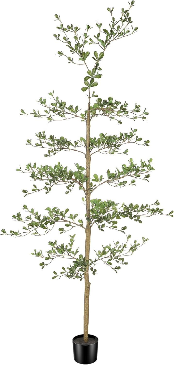 LYERSE Black Olive Tree Artificial- 6ft Faux Black Olive Tree with Natural Trunk and Realistic Le... | Amazon (US)