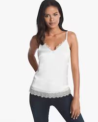 White House Black Market Lace Trim Cami | White House Black Market