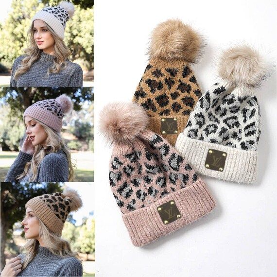 Custom Luxury Emblem Beanies (Toque, Knit hat, luxury beanie, leopard print beanie) | Etsy (US)