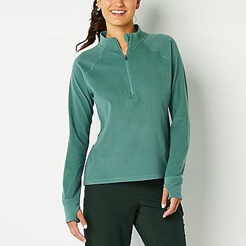 new!Xersion Womens Mock Neck Long Sleeve Quarter-Zip Pullover | JCPenney