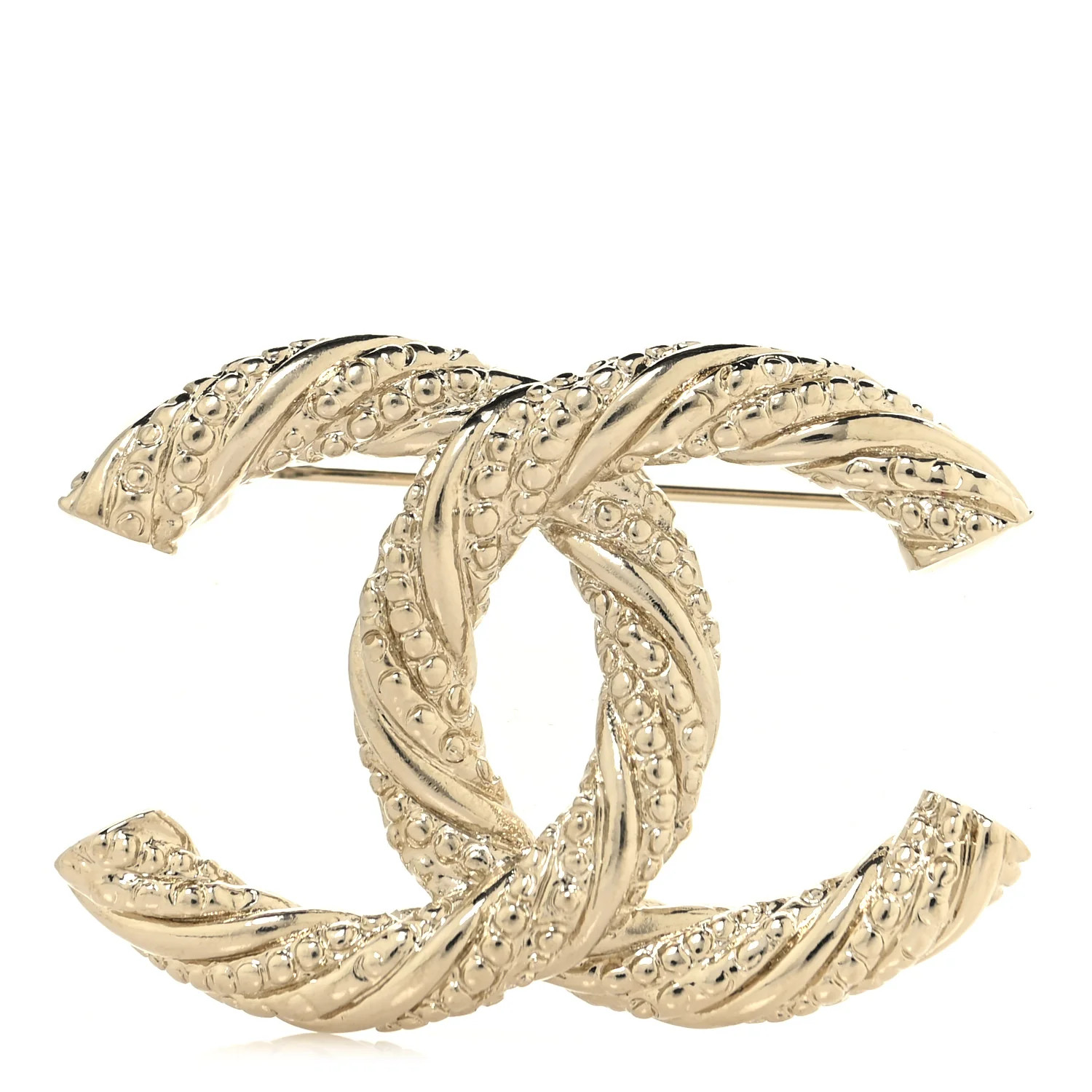 Chanel Twisted CC Brooch Light Gold 1846798 | FASHIONPHILE (US)