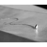 Diamond Necklace in A Tiny Silver Geometric Shape - Shine On You Crazy | Etsy (US)