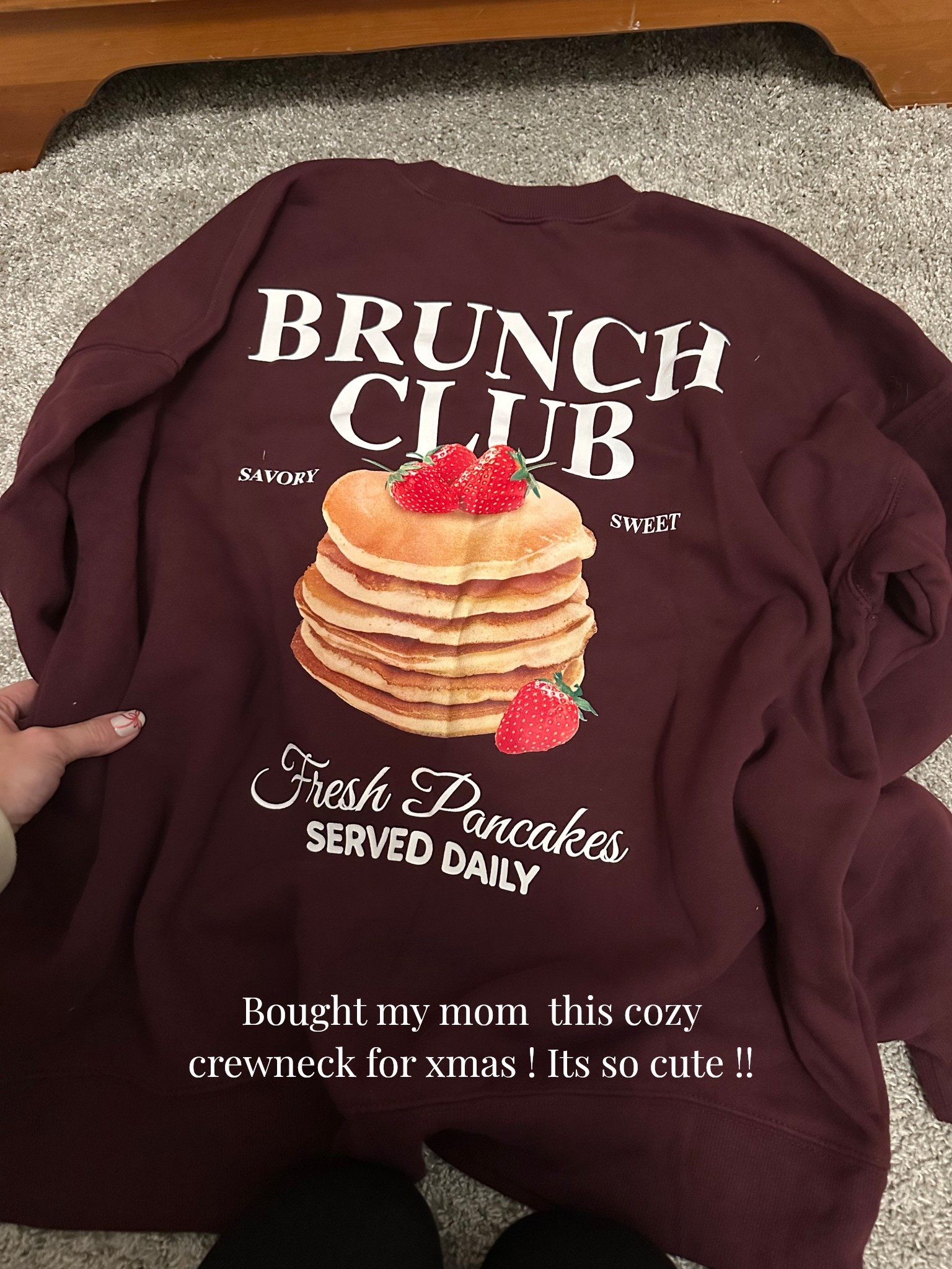 Bought my mom this adorable cozy sweater for Christmas ! I might need to get one for myself! Brunch club sweater from @target ! #giftidea #momgift #gifts #giftsforher #giftformom

#LTKootd #LTKGiftGuide #LTKHoliday