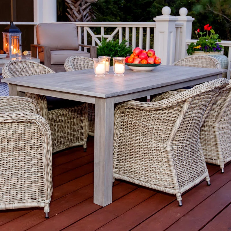 Pratt Teak Solid Wood 8 - Person Dining Table | Wayfair North America