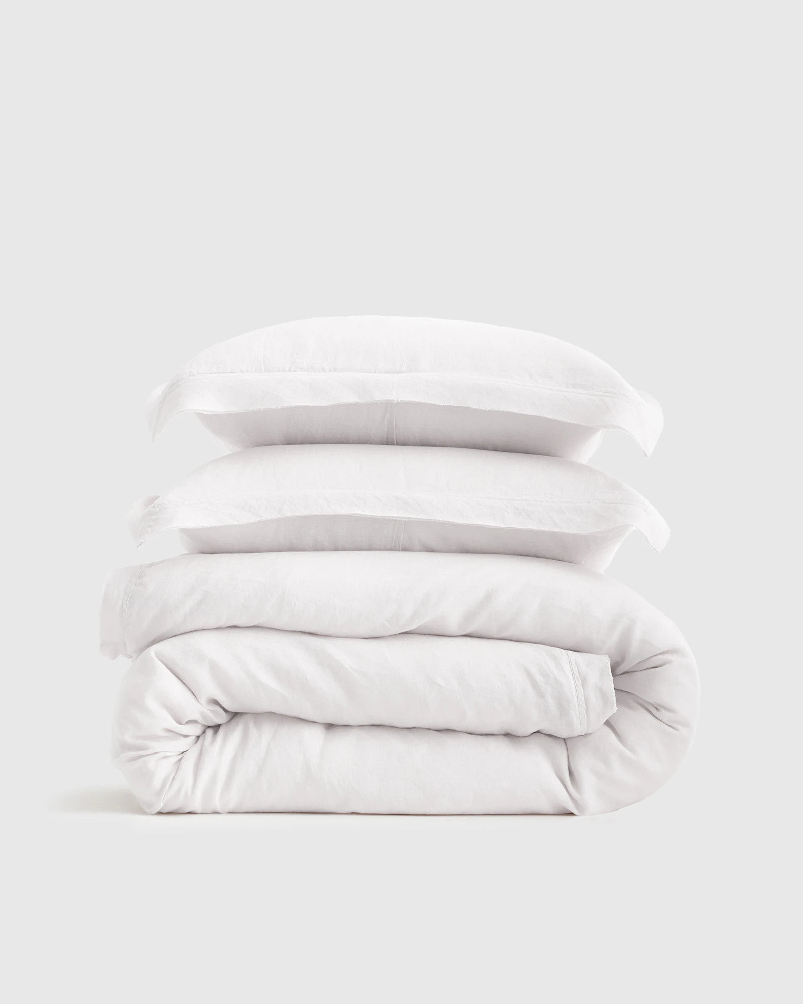 European Linen Double Flange Duvet Cover Set | Quince