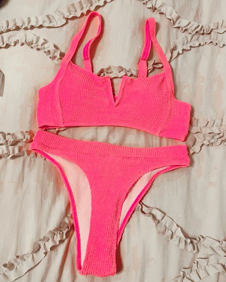 Bright pink SHEIN swimming suit! 

#LTKswim #LTKfit #LTKstyletip