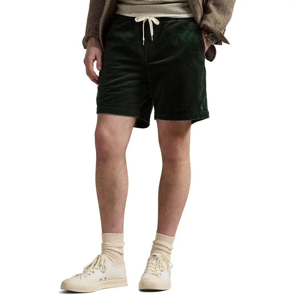 Polo Ralph Lauren Classic Fit Prepster Cotton Corduroy Shorts in College Green X at Nordstrom, Size Small | Nordstrom