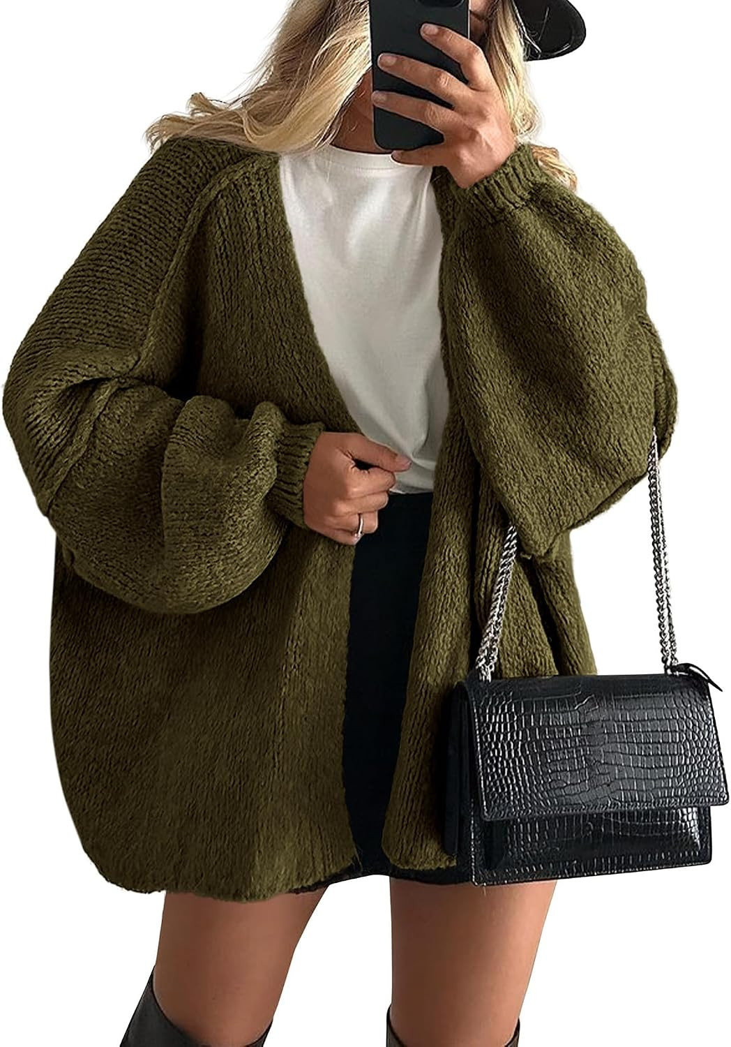 PRETTYGARDEN Womens Open Front Oversized Cardigan Sweaters | Amazon (US)