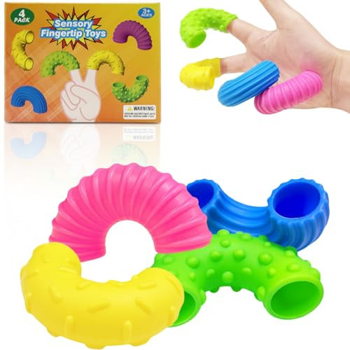 Fidget Toys, Textured Sensory Toys Suitable for Kids and Adults, Containing 4 Squishy Soft Noodles, Autism Sensory Toys， Stress-Relieving Essential for The Classroom and Travel | Amazon (US)