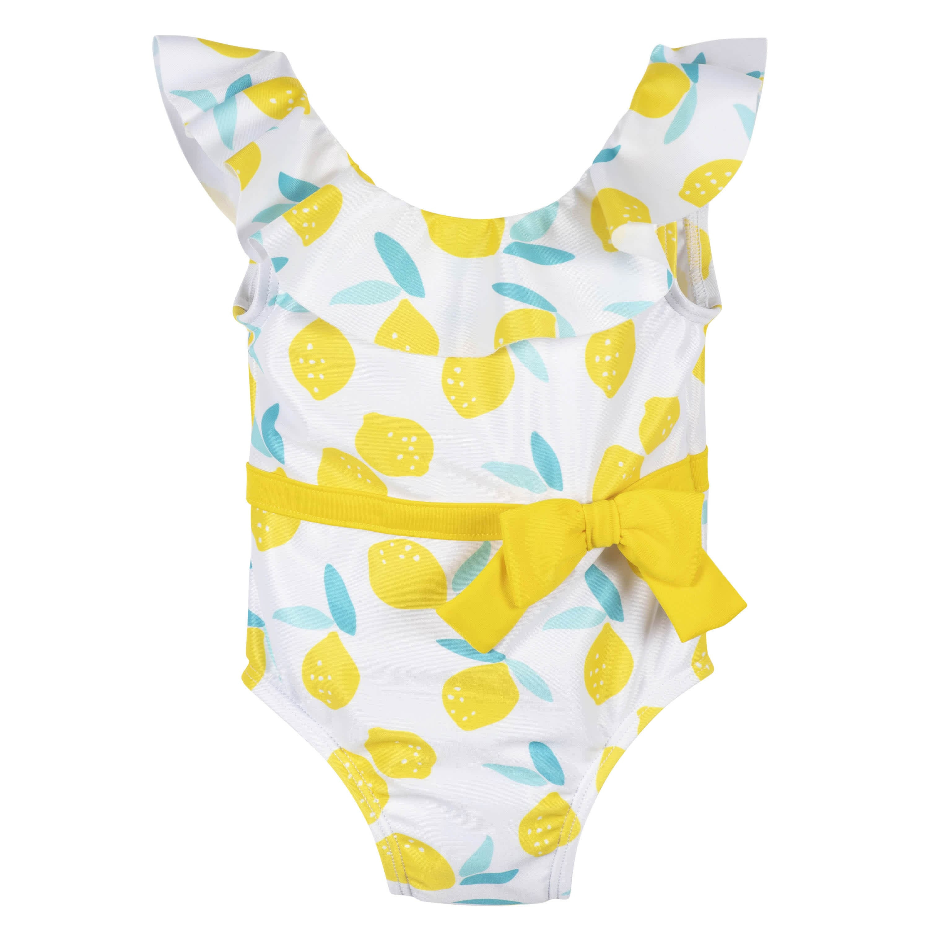 Baby & Toddler Girls UPF 50+ Lemon Squeeze One-Piece Swimsuit With Ruffle | Gerber Childrenswear
