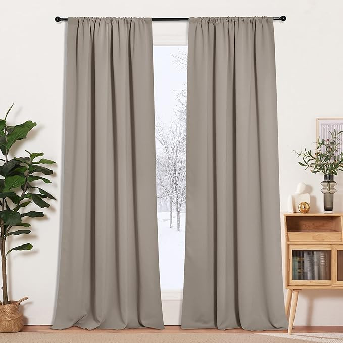 RYB HOME Room Darkening Curtains for Bedroom, Thermal Insulated Noise Reducing Window Drapes Farm... | Amazon (US)
