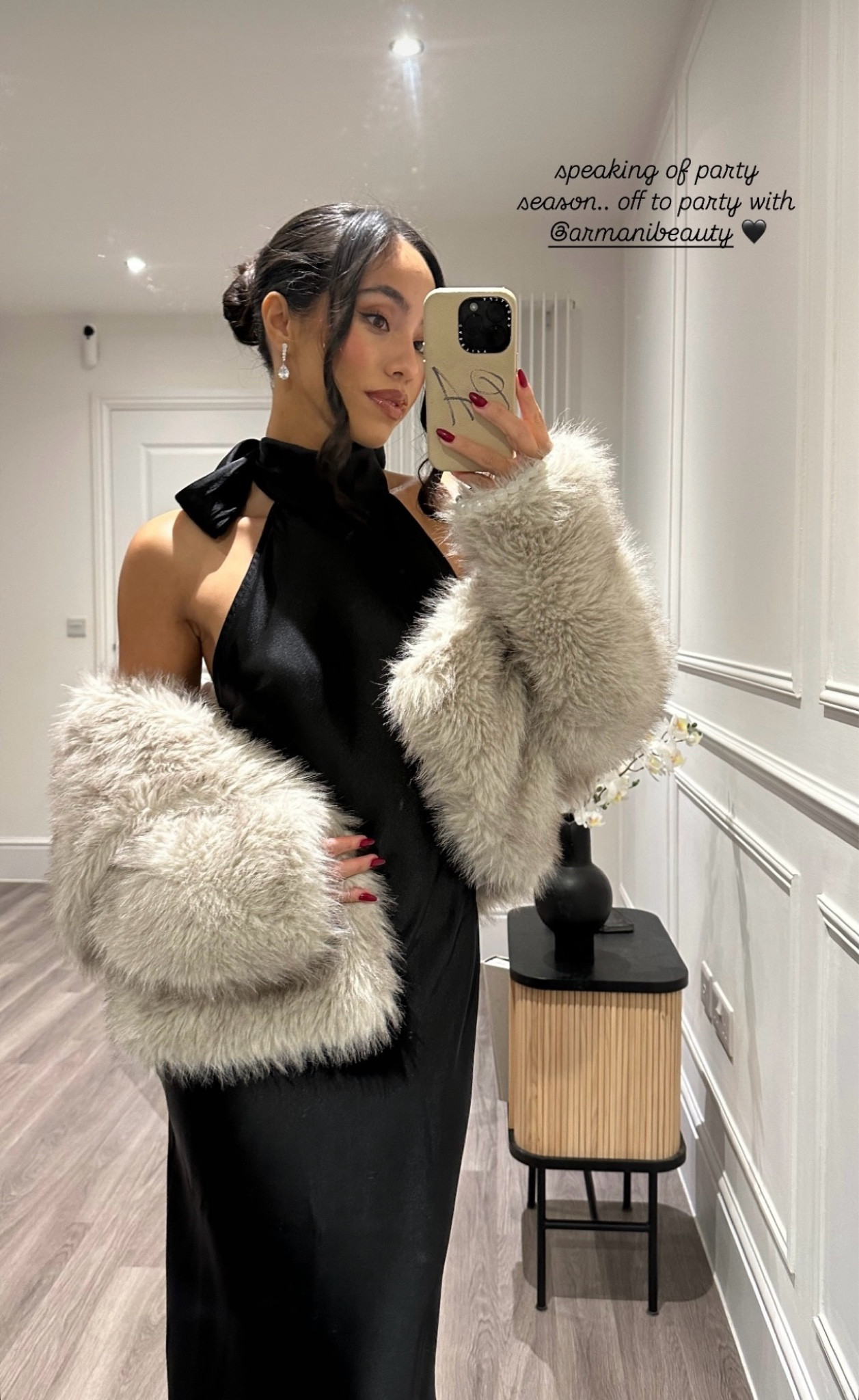 Love a bit of old fashion classic glamour 💋 faux fur coat and halter neck black satin dress

#LTKstyletip #LTKpartywear