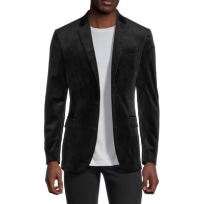 JF J.Ferrar Velvet Mens Stretch Fabric Slim Fit Sport Coat | JCPenney