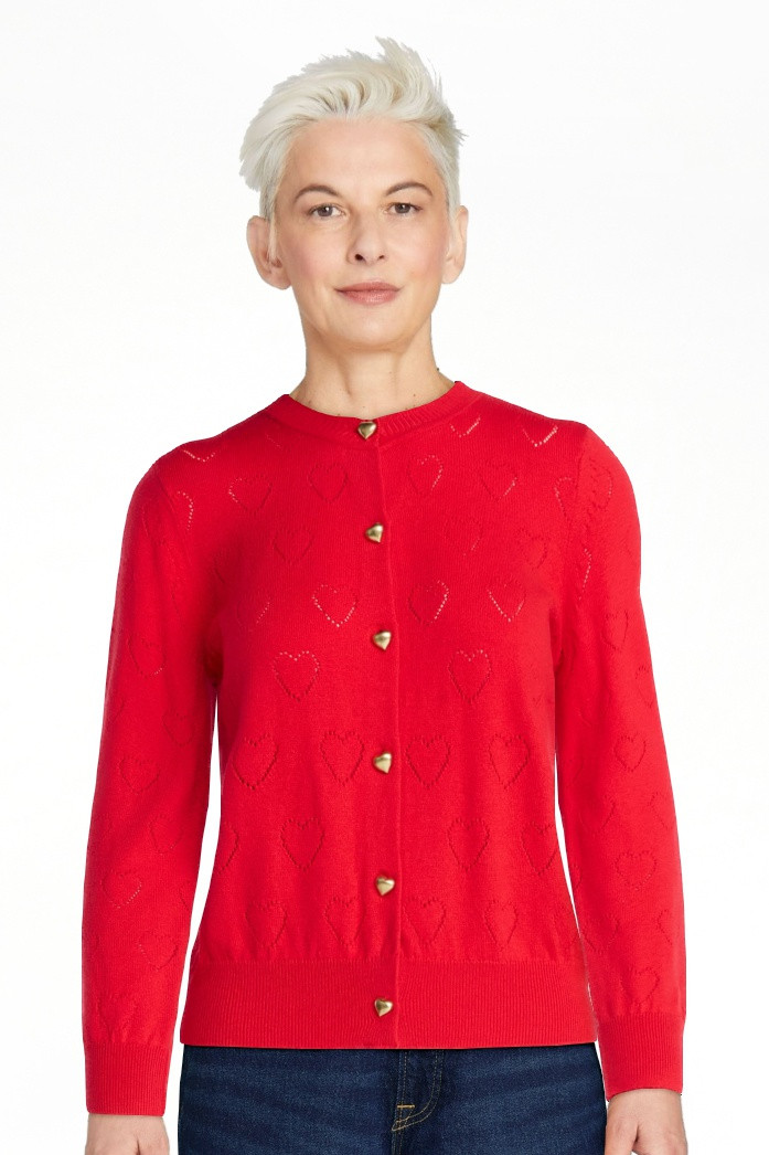 Free Assembly Women's and Women's Plus Heart Cardigan Sweater with Long Sleeves, Lightweight, Siz... | Walmart (US)