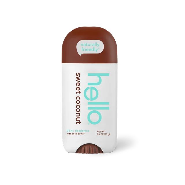 hello Sweet Coconut Deodorant with Shea Butter, 24 Hour Odor Protection, No Aluminum + No Baking ... | Walmart (US)