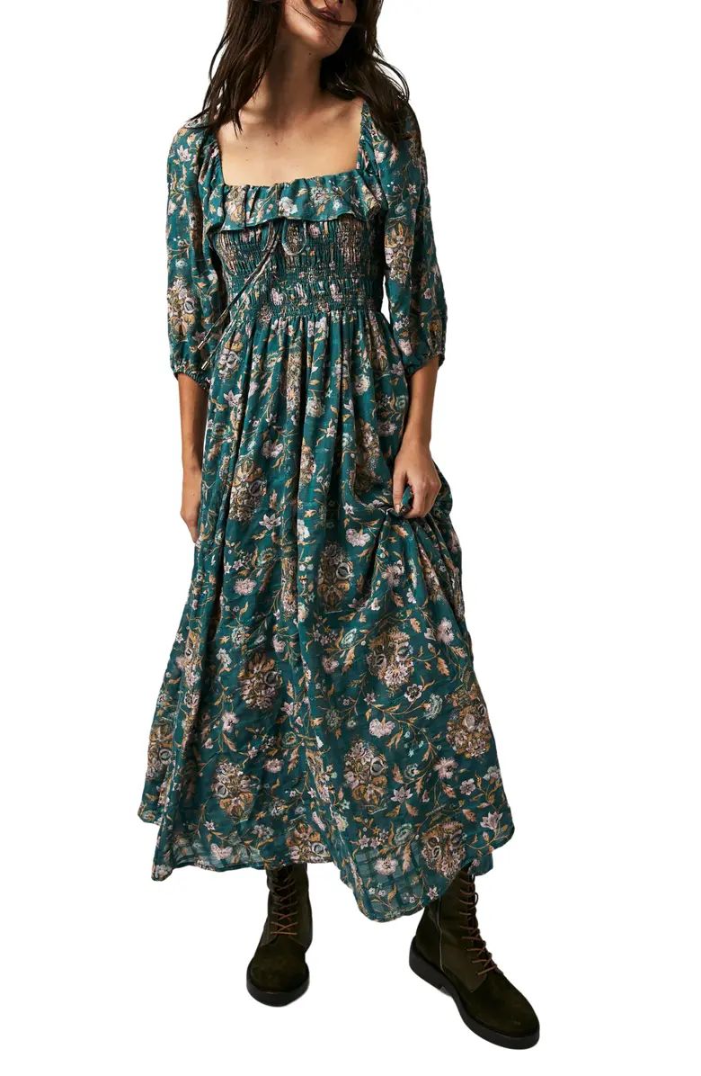 Oasis Floral Smocked Maxi Dress | Nordstrom