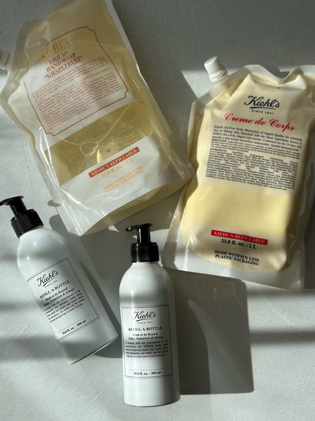 Save 25% on refillable Kiehl’s products using code “EARTH.” You get a refillable bottle with any refill purchase too! Love the Grapefuit hand soap and the Creme de Corps body lotion - so hydrating! 

#LTKsalealert #LTKfindsunder100 #LTKbeauty