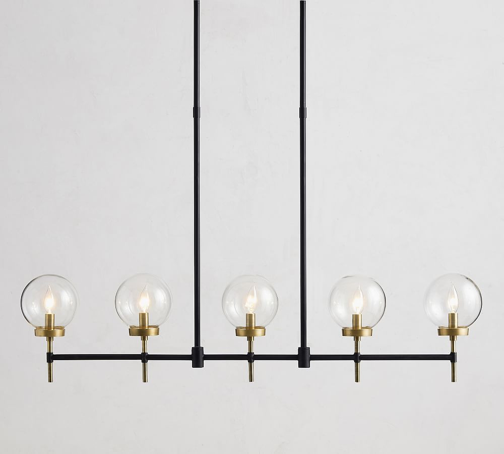 Camryn Glass Globe Linear Chandelier | Pottery Barn (US)