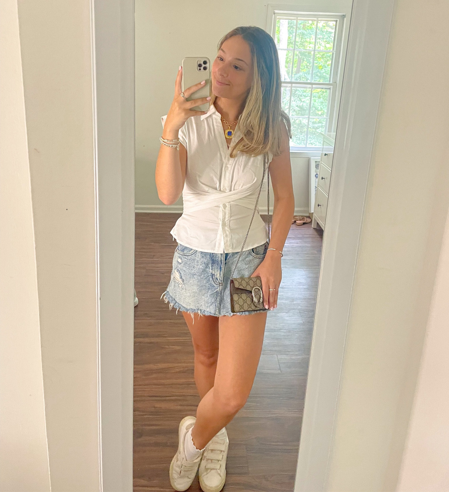 Father’s Day ootd ⚾️🩵

Skirt is zara - linked similar ones 
Socks are amazon - linked similar ones 
