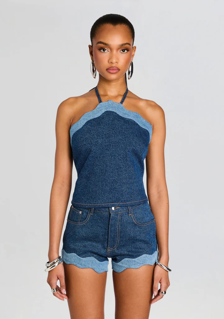 Rhonda Denim Top | Retrofete