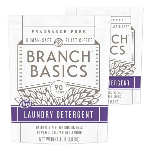 Branch Basics Laundry Detergent – 2 Pack, 4lbs per | Plant & Mineral-Based Formula | Lifts Stains & Removes Odor | Plastic-Free, Fragrance-Free & Safe for Sensitive Skin | Amazon (US)