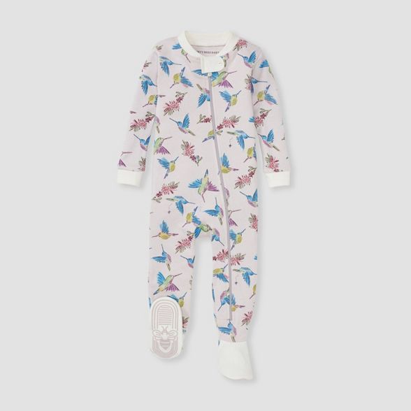Burt's Bees Baby® Baby Girls' Early Bird Footed Pajama - White | Target