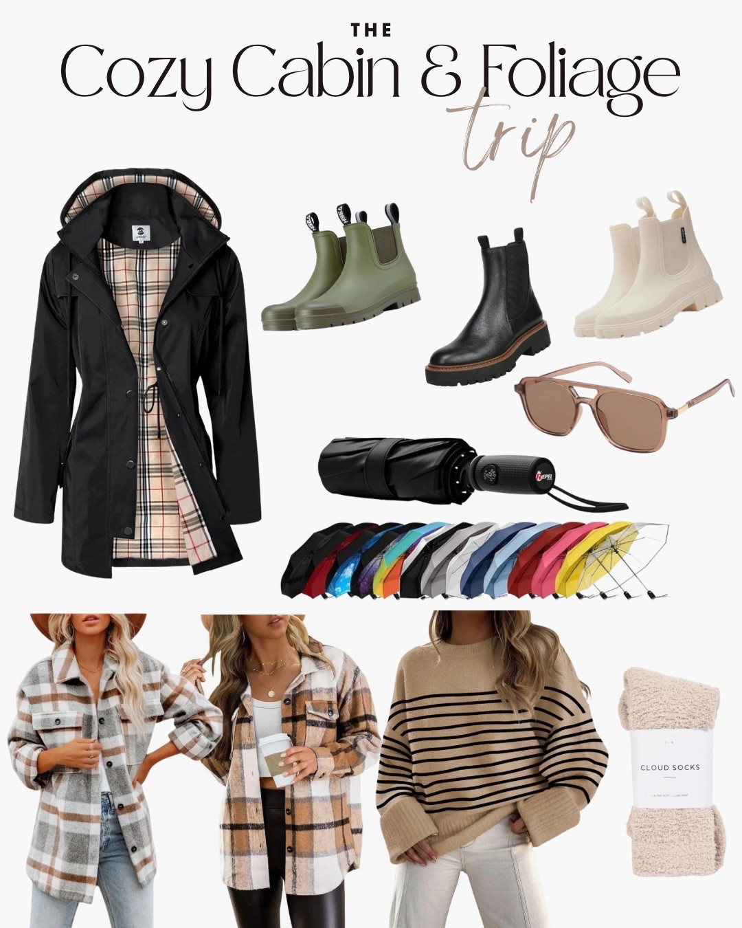 Cabin trip loading… 🍂 cozy fall break essentials for crisp mornings, leaf peeping + all the cute layers. Basically everything I’d want packed for a fall mountain getaway.

#amazon #fallbreal #travelessentials #fallvacation #boots #shacket #raincoat

#LTKTravel #LTKSeasonal #LTKSaleAlert