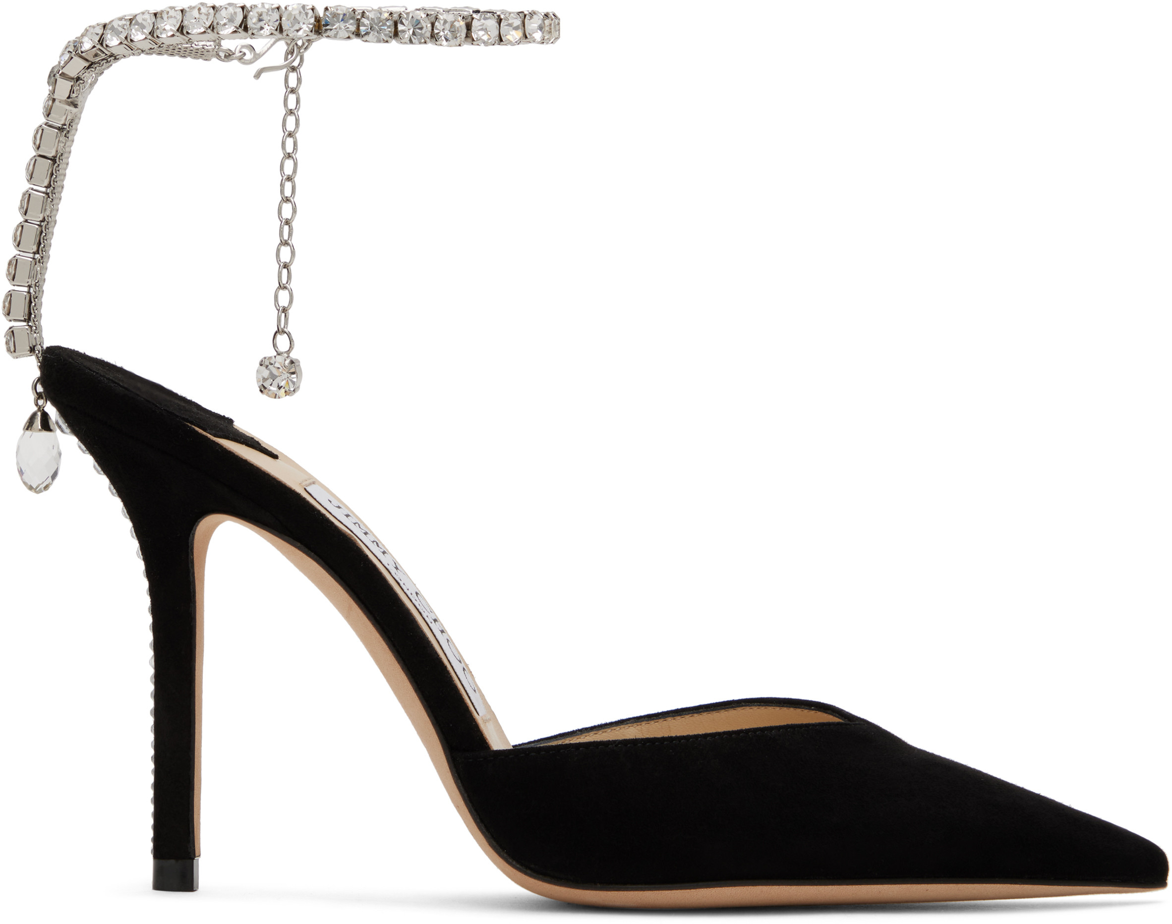 Jimmy Choo Black Saeda 100 Heels | SSENSE