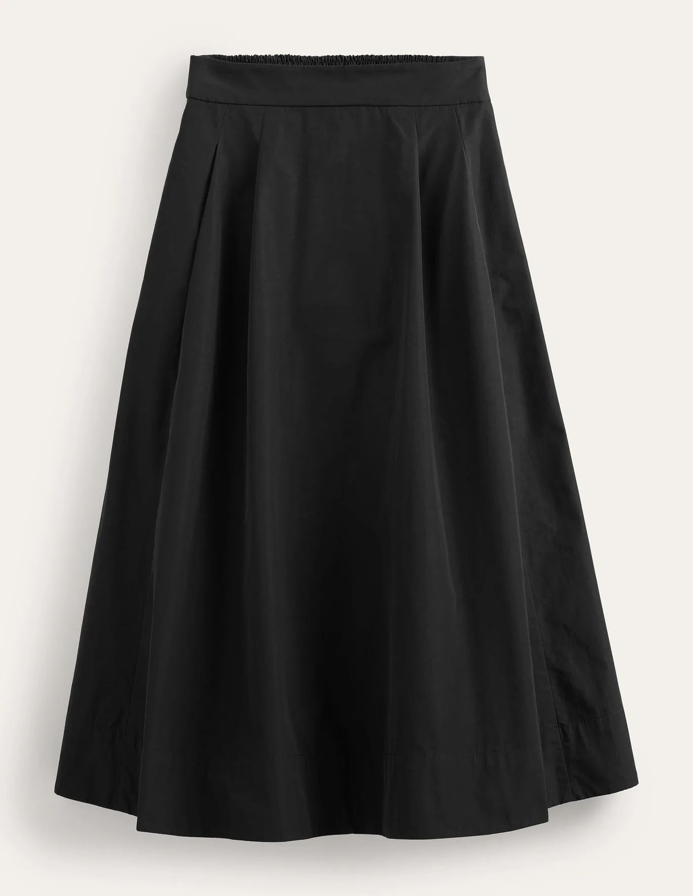 Taffeta Pull-on Midi Skirt - Black | Boden (UK & IE)