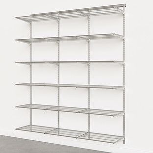 Elfa Classic Platinum 6' Basic Shelving Units for Anywhere | The Container Store