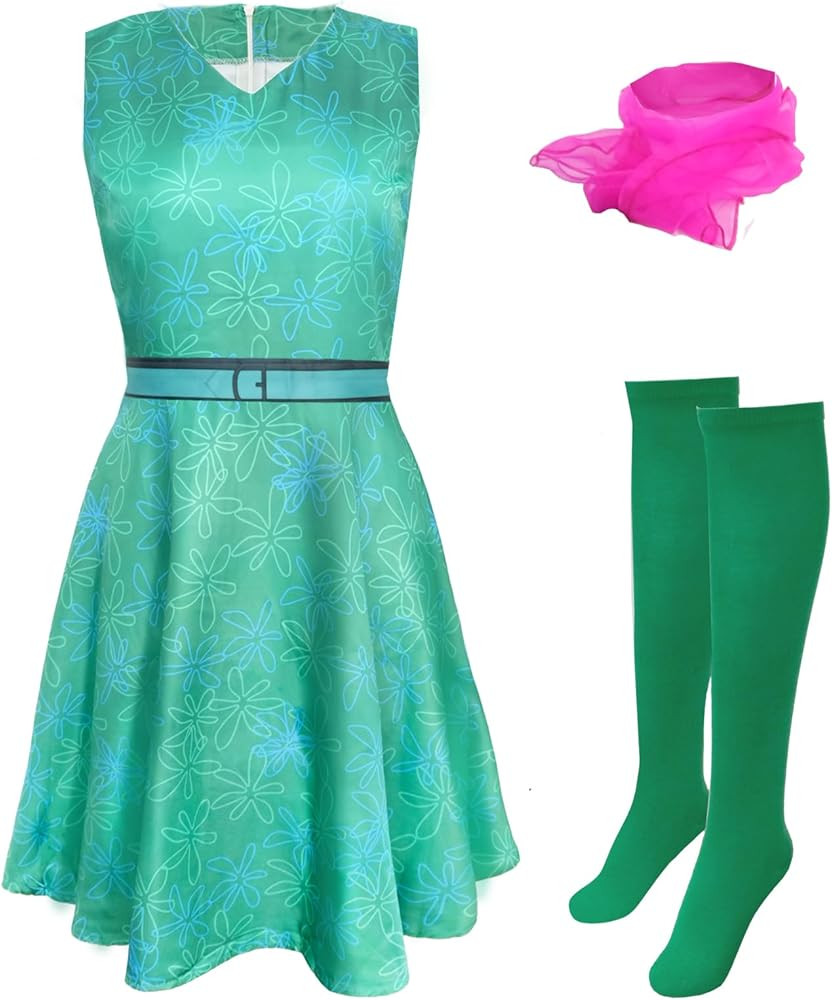 FINASKASU Yellow Green Women Cosplay Costume, Women Dress Cosplay Outfit | Amazon (US)