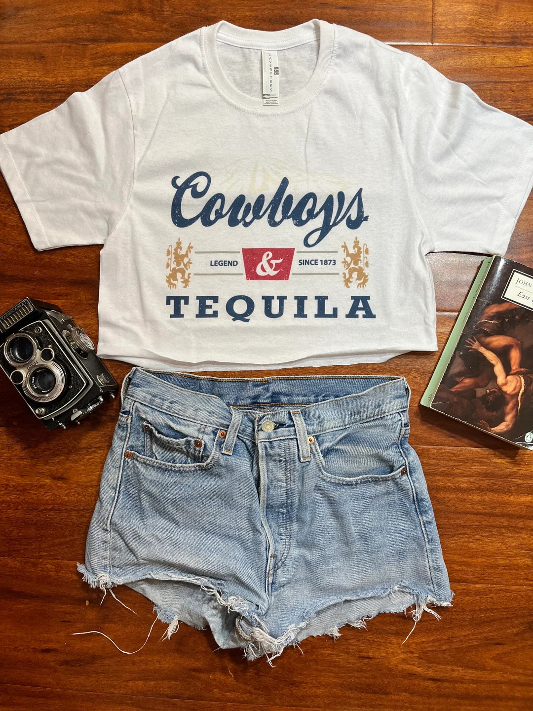 Cowboys & Tequila Crop Top - Etsy | Etsy (US)