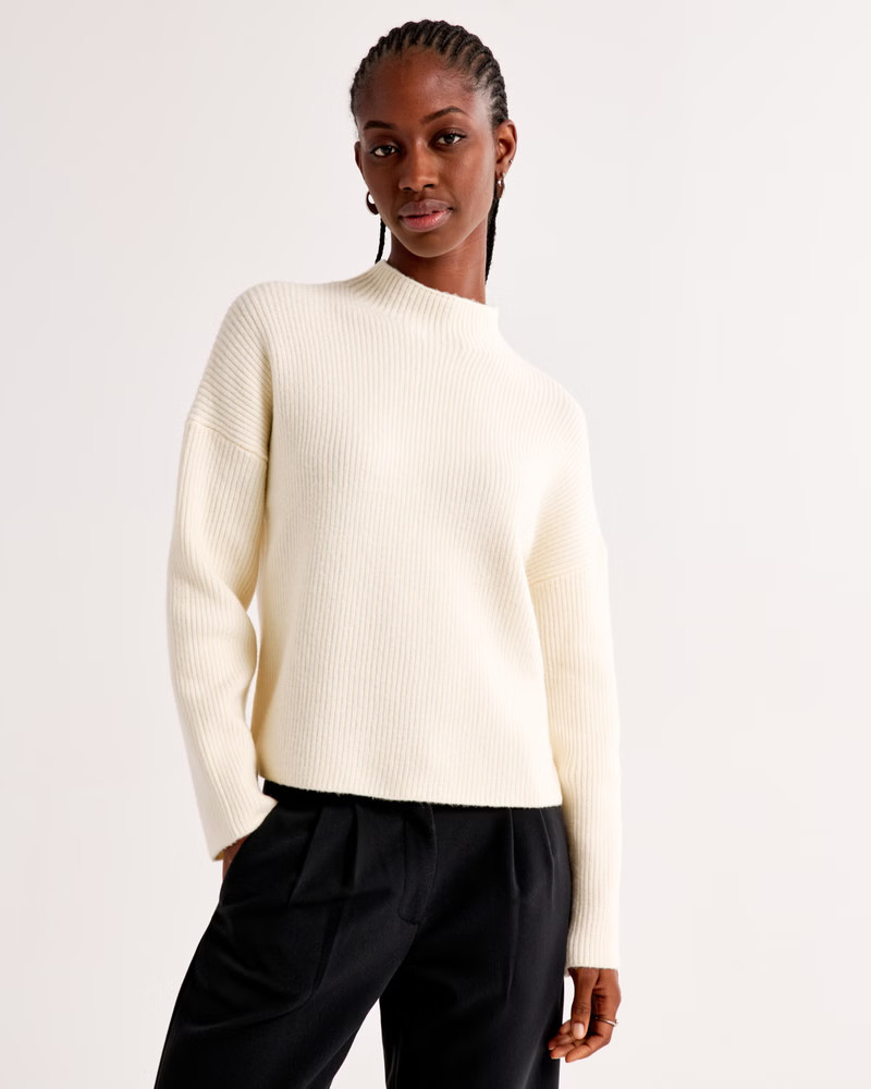 Women's Easy Funnel Neck Sweater | Women's Tops | Abercrombie.com | Abercrombie & Fitch (US)