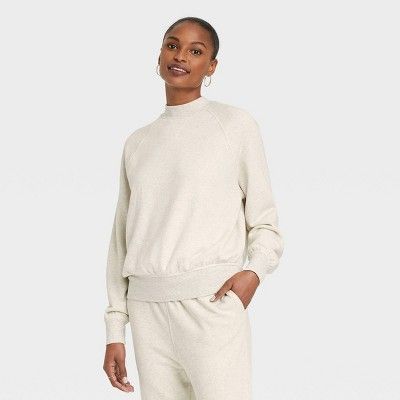 Women&#39;s Rib-Knit Sweatshirt - Universal Thread&#8482; Gray M | Target