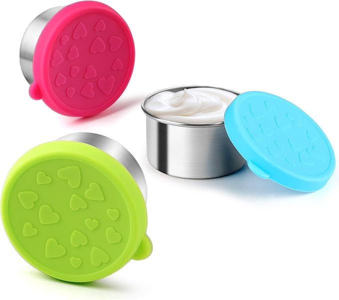 FANGSUN Dressing Containers to Go for Condiments, Salad Dressing, Dips, Snacks, Stainless Steel D... | Amazon (US)