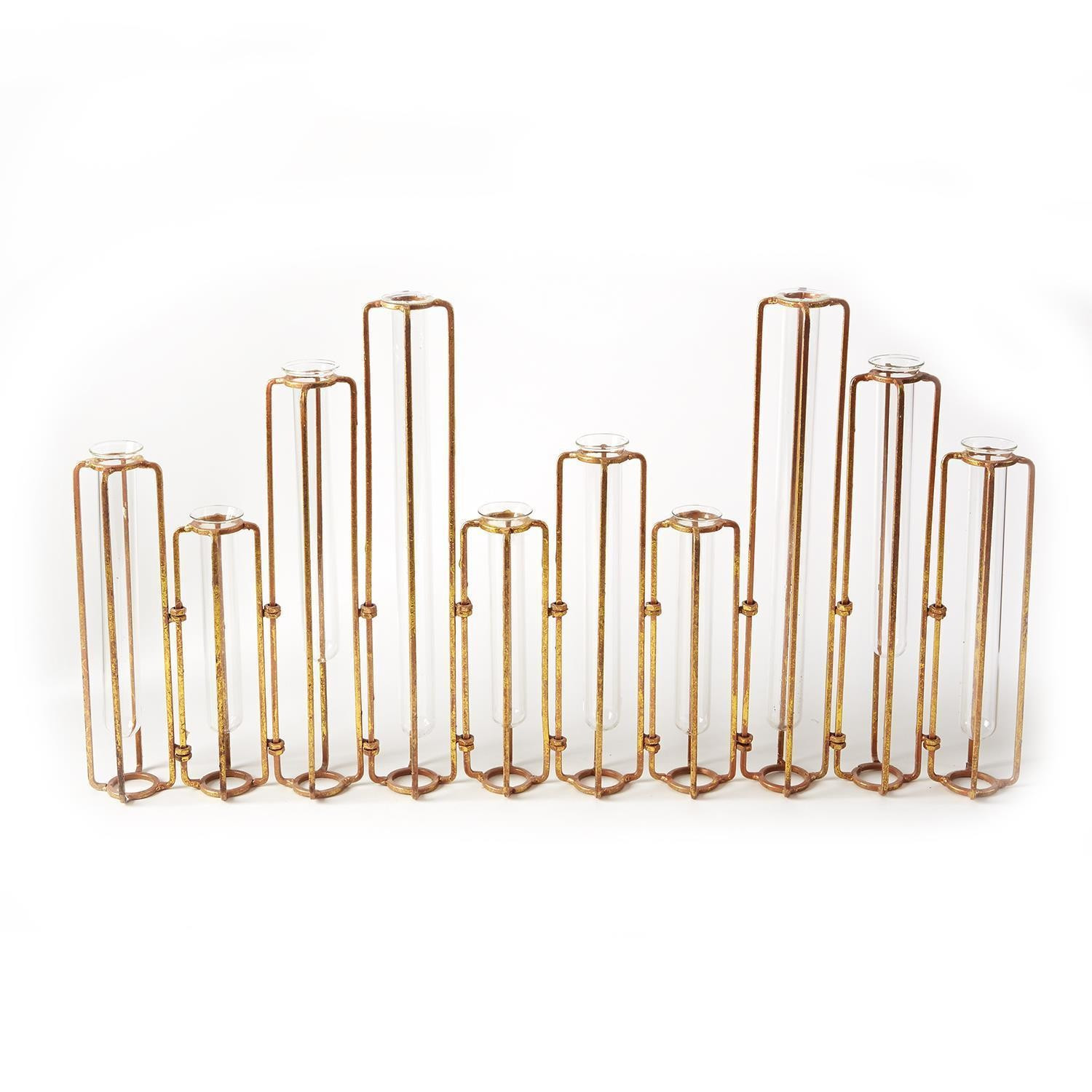 Set of 10 Hinged Flower Vases | Burke Decor