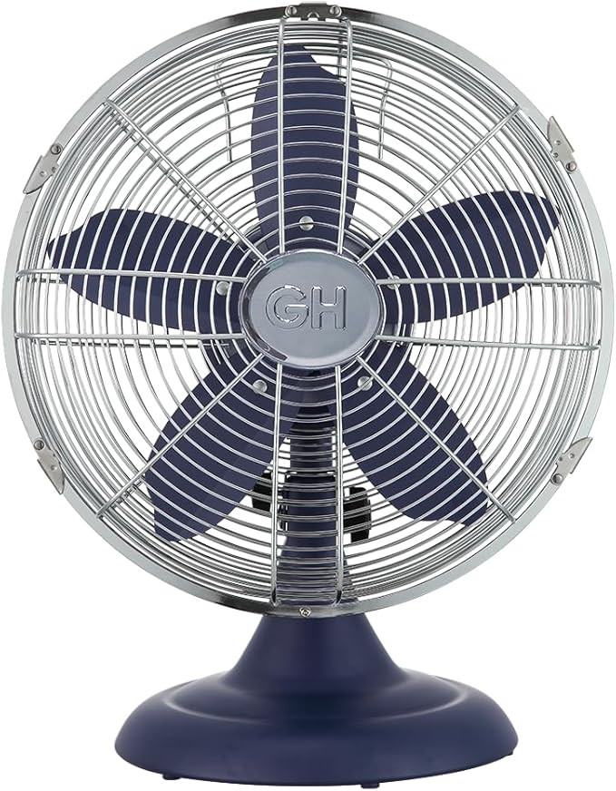 Good Housekeeping 92618 All-Metal 12" Retro Desk Office Table Fan with Wide Oscillation, 3-Speed ... | Amazon (US)